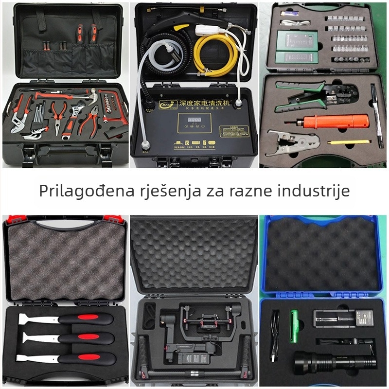 PP prijenosna plastična kutija za alate, visoke čvrstoće, višenamjensko skladište