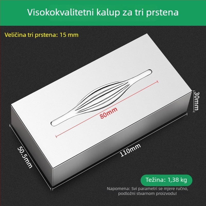 Lukasta čelična kalupa za prstenje sa žljebovima, za izradu nakita; zlatni i srebrni jednobojni prstenovi; alat za udarno presovanje s željeznim višestrukim prstenima