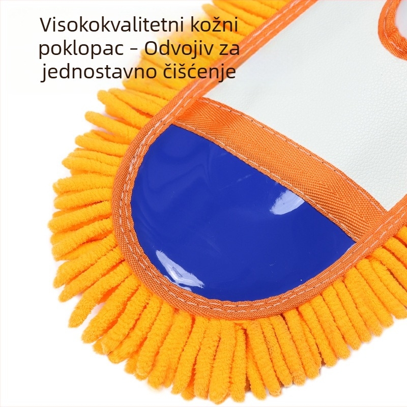 Zakrivljeni mop za pranje auta s chenille glavom i mekanim vlaknima