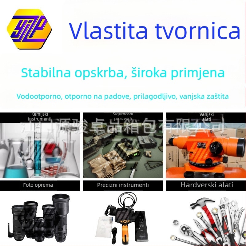 PP plastična kutija za alate otporna na udarce, prijenosna kutija za instrumente i opremu, skladište hardverskih dodataka i mjernih/testnih alata