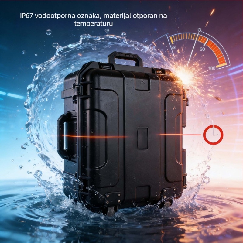 Ojačana kolica kutija za opremu od PP plastike, s pretincem za gimbal i zaštitna kutija za vanjsku fotografsku opremu