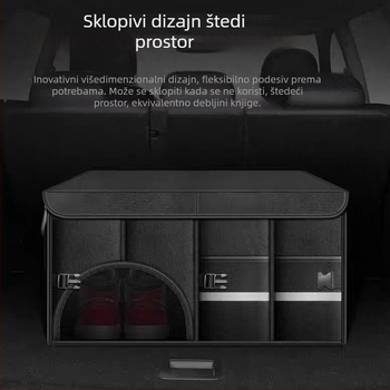 Kutija za skladištenje u prtljažniku automobila od Oxford platna, sklopiva, višenamjenski organizator, kapacitet 36 L / 72 L / 110 L