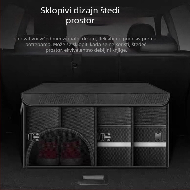 Kutija za skladištenje u prtljažniku automobila od Oxford platna, sklopiva, višenamjenski organizator, kapacitet 36 L / 72 L / 110 L