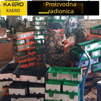 Kov kutija za alate od nehrđajućeg čelika s ABS plastičnim okvirom, dvostruki sloj, za kućnu i automobilska upotreba, dimenzije 400×210×190 mm, nosivost 200 kg