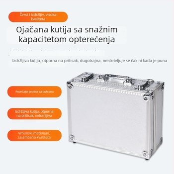 Aluminijska kutija za alate s odvojenim gornjim i donjim poklopcem