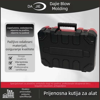 Plastična kutija za alate s velikim kapacitetom, prijenosna za kućnu i automobilsku upotrebu