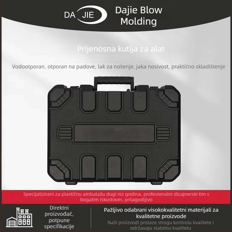 Plastična kutija za alate s velikim kapacitetom, prijenosna za kućnu i automobilsku upotrebu