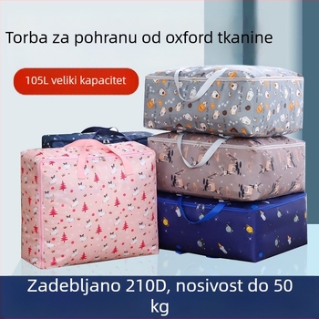 Torba za skladištenje odjeće i deke, veliki kapacitet, ojačana, vodootporna i otporna na vlagu, čvrsta za preseljenje, prilagodljiva