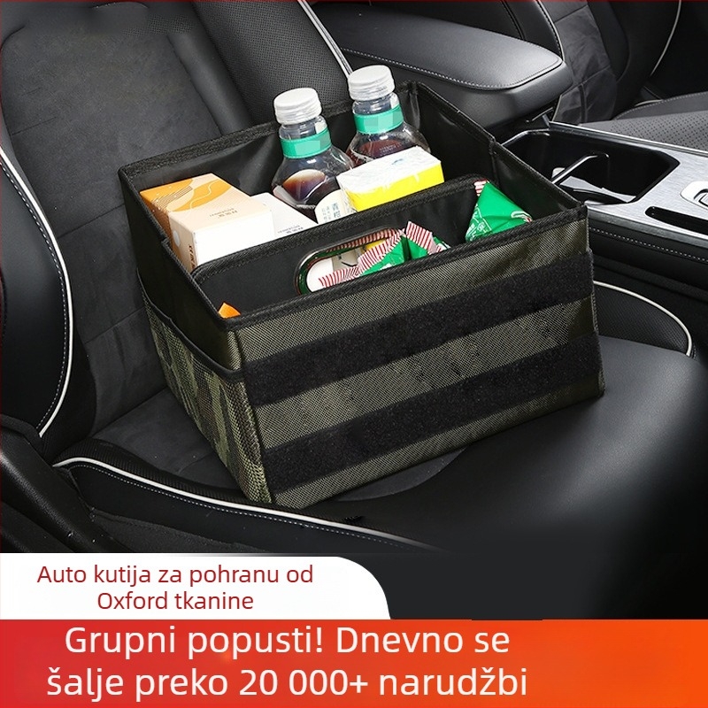 Organizator prtljažnika automobila, debela Oxford tkanina, sklopiva kutija za pohranu s ručkom, kapacitet 20 L