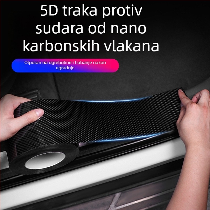 K5D karbonskog uzorka zaštita praga automobila – bezšivna zaštita praga za vrata i prtljažnik