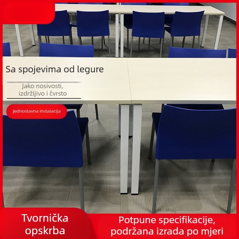 Snap-on aluminijski okvir stola za uredski namještaj – pogodan za stolove za računala, konferencijske i trening stolove, po mjeri