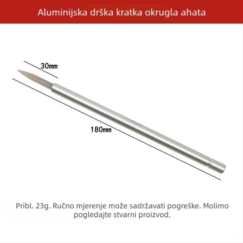 Aluminijski alat s agatnim vrhom za održavanje nakita i poliranje metala (zlato, srebro, bakar, nehrđajući čelik)
