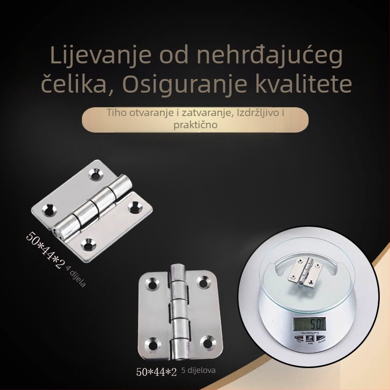 Cl099 panta za kućne ormariće vrata, 2-inčni od nehrđajućeg čelika 304, dimenzije 50×44×2 mm