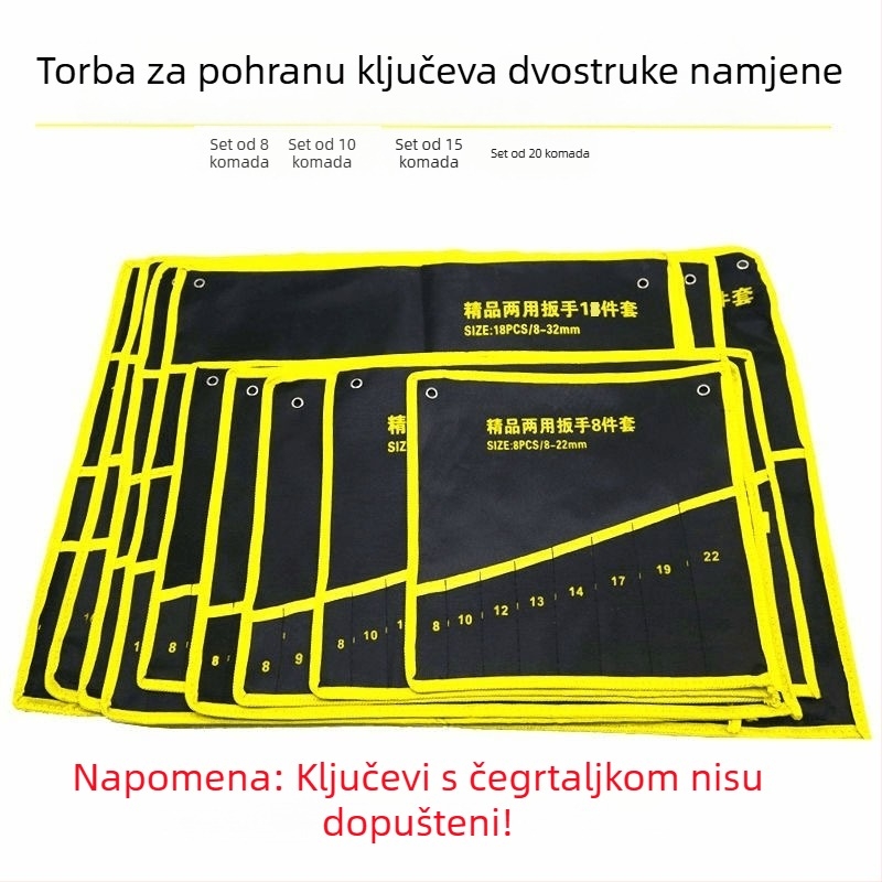 Prijenosna torba za organiziranje alata – rola torba za ključeve i alate za popravak automobila
