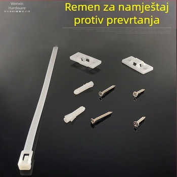 Hardver protiv prevrtanja za televizijski namještaj, police i drvene komode, fiksiranje ekspandirajućim vijcima