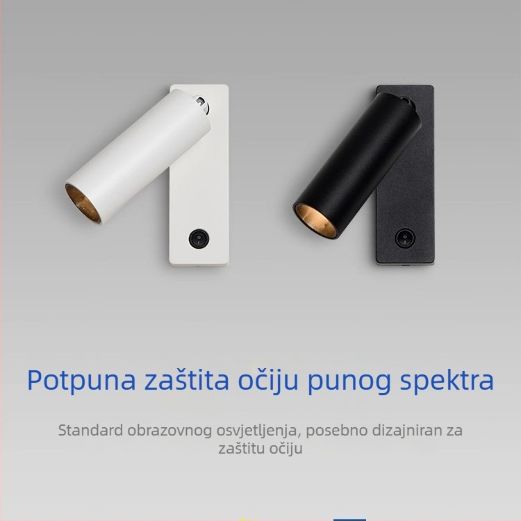 Stenska lampa s punim spektrom zaštite očiju, okretna čitačka lampica uz krevet, za dnevni boravak, spavaću sobu i studij, LED svjetiljka