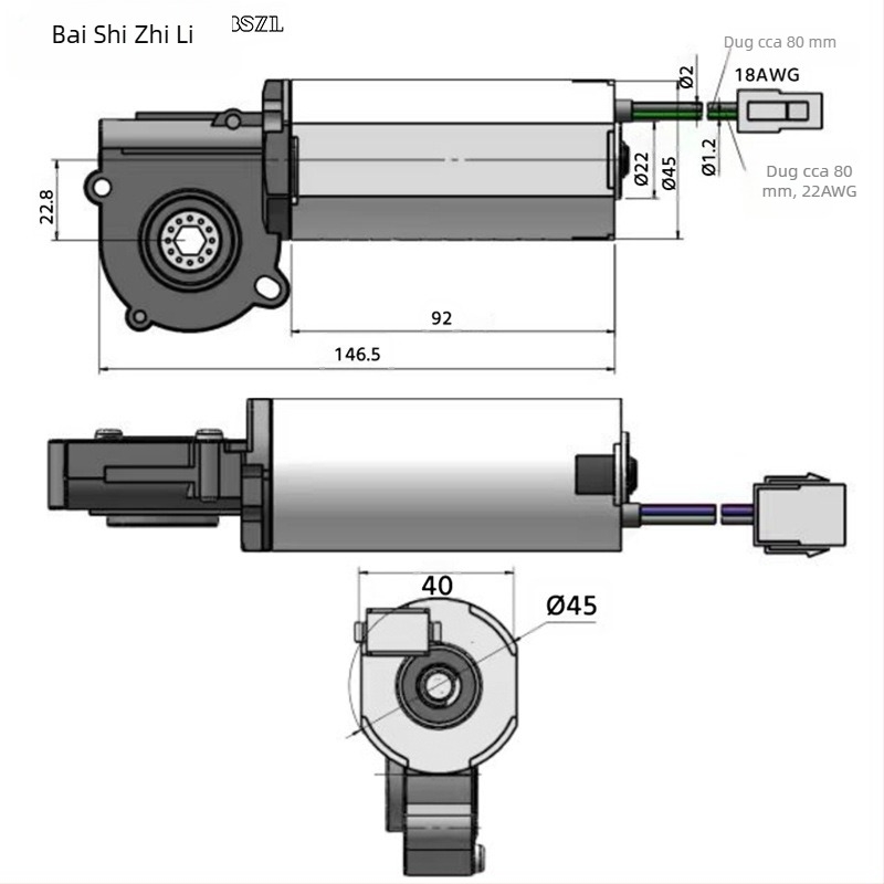 109-DL085 DC motor za podizni stol, masažnu stolicu i stol za kavu s turbinskim reduktorskim motorom