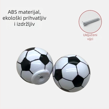 ABS plastična ručka za namještaj, oblik lopte, minimalistički dizajn, za ladice i vrata ormara.
