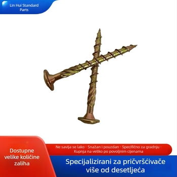 Linhui lh24005 Galvanizirani čavli od karbonskog čelika s rebrastim glavama za drvenu obradu, pakiranje i vrata ormara, unutarnja upotreba