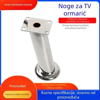 Cilindrične elektroplatirane noge TV ormarića, s podesivim nogicama i dodacima za namještaj