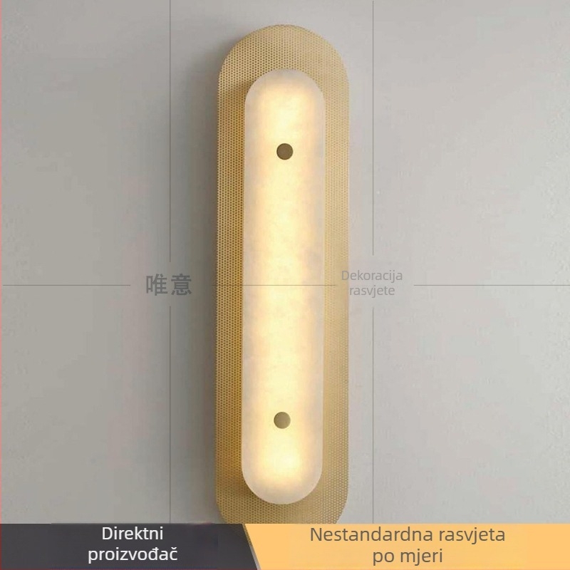 Zidna svjetiljka s kristalnim sjenilom, nordijski stil, 220V LED, pogodna za hotele, hodnike i spavaće sobe.