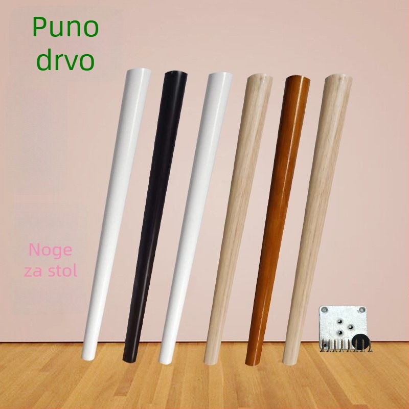 Noge od masivnog drva: noge stola, noge računala, kružne noge, noge stolaca, prirodno drvo, moderni minimalisticki ured
