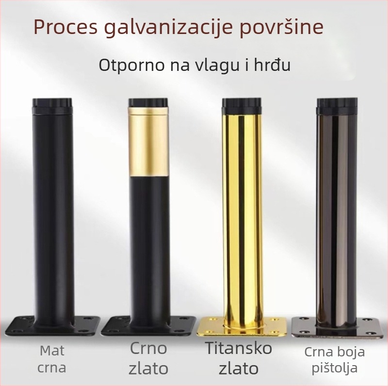 Prilagodljiv set nožica za namještaj: srednja noga kauča, ravna noga čajnog stola, ojačana noga TV ormarića, noga ormarića, metalna potpora