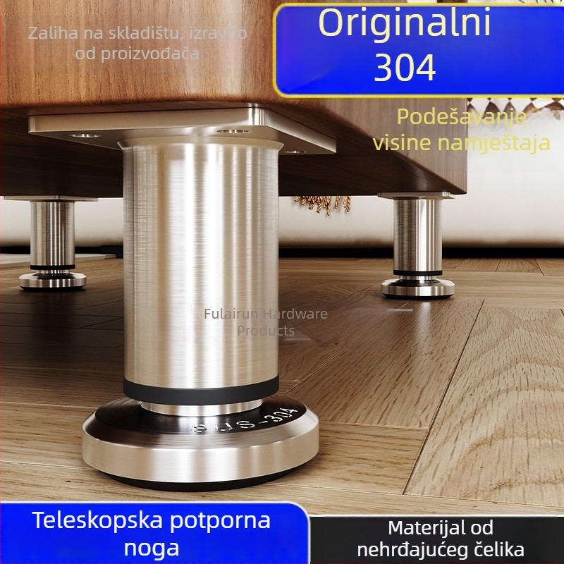 Podesive noge od nehrđajućeg čelika SUS304, otporne na koroziju, za kupaonske ormariće, TV ormariće, noge kauča i stolić za kavu