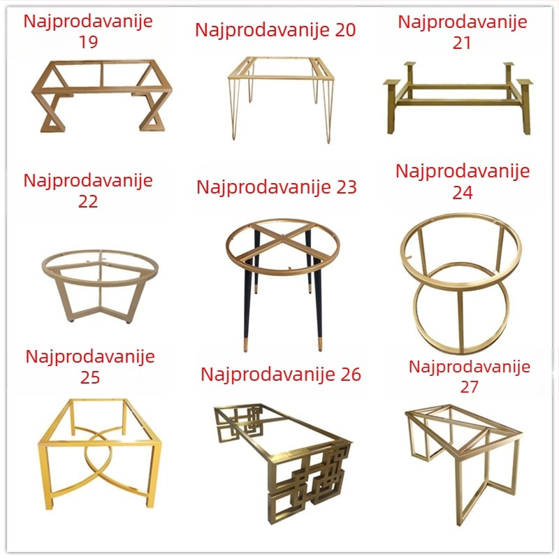 Stolna noga od nehrđajućeg čelika s mramornom podlogom za restorane