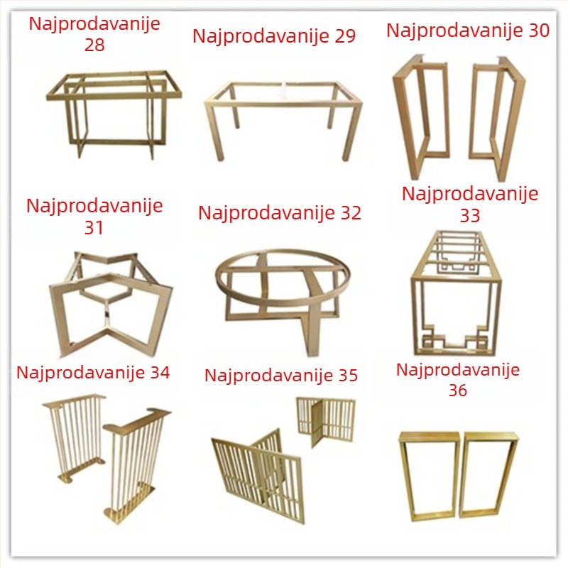 Stolna noga od nehrđajućeg čelika s mramornom podlogom za restorane