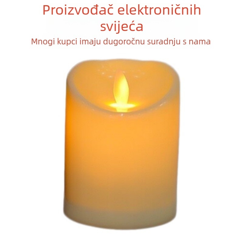 LED ljuljajuća električna svijeća za hotelsku i karaoke dekoraciju, bezdimno osvjetljenje za rođendane i vjenčanja