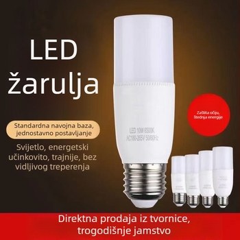 LED energetski štedi LED lampa s cilindričnim kućištem E27 – bijela svjetlost, nije dimabilna, za kuću, ured i hotel, 3500–6000 lm