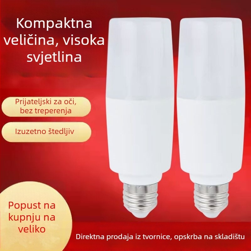 LED energetski štedi LED lampa s cilindričnim kućištem E27 – bijela svjetlost, nije dimabilna, za kuću, ured i hotel, 3500–6000 lm