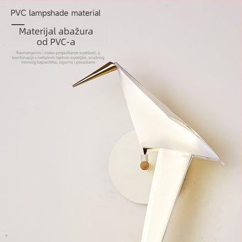 Zidna svjetiljka s motívom origami ptice – skandinavski minimalistički stil za dnevni boravak, blagovaonicu, stubište i spavaću sobu