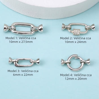 S925 sterling srebro – jednostavan, svestran zatvarač za bisernu ogrlicu i lanac za džemper, spojnik za DIY nakit