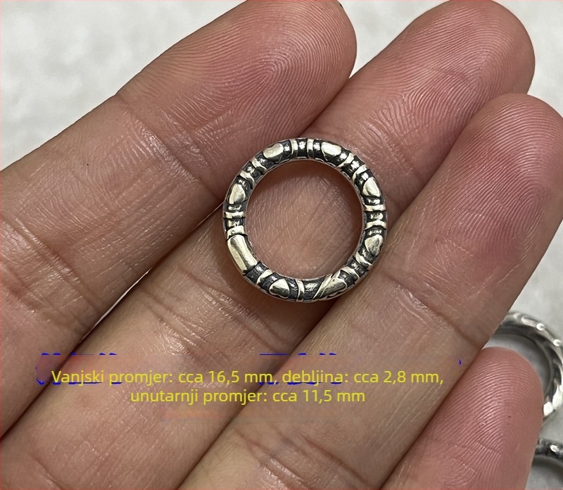 S925 Sterling srebro – Vintage zatvarač za ogrlicu, okrugli opružni zatvarač i konektor za privjesak