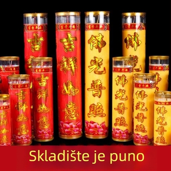 Srcem oblikovane svijeće od ghija, bezdimne, za Buddha ponude, 7-dnevne i 15-dnevne u kompletu, kućni oltar dugotrajne