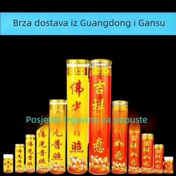 Bezdima svijeća od biljnog ghija, cilindričnog oblika, za buddhističke rituale i ponude u hramu