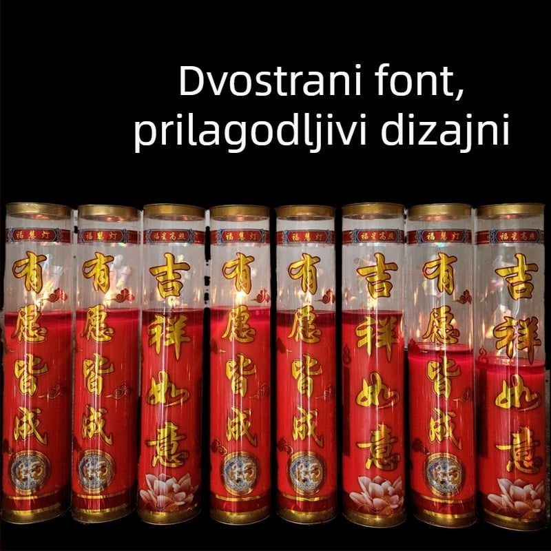 Bezdima svijeća od biljnog ghija, cilindričnog oblika, za buddhističke rituale i ponude u hramu