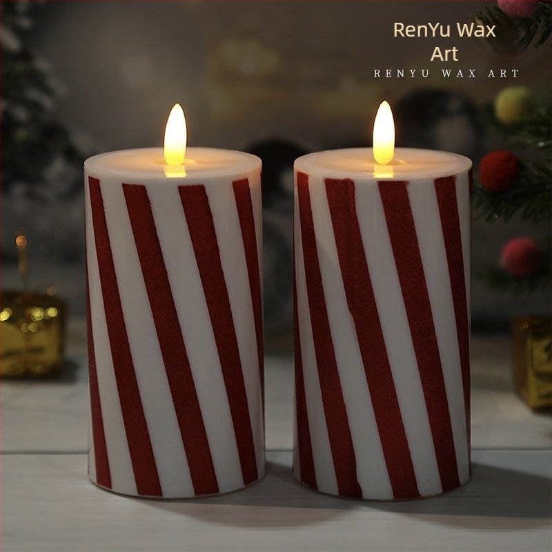 Prugasta LED svijećna lampa za blagovaonicu, romantična atmosfera, dekorativno osvjetljenje za vjenčanja i fotografiranje