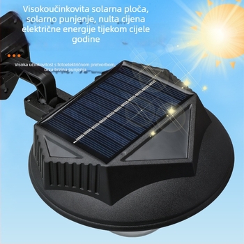 Solarna lampa za dom i dvorište, zidna rasvjeta za vrt, kamperska lampa, ambijentalno osvjetljenje, vodootporna lampa