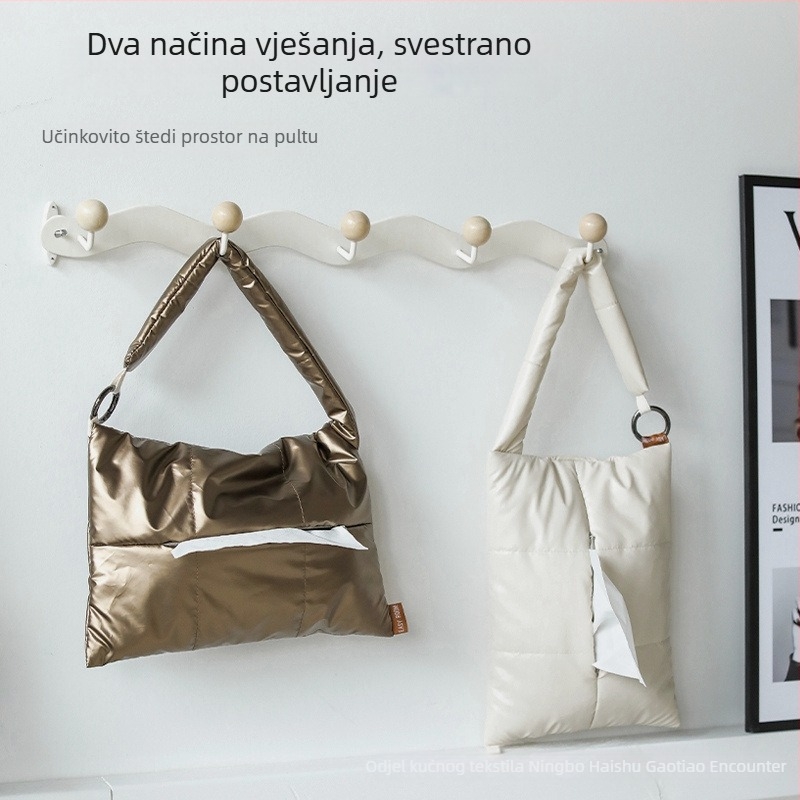 Kožna viseća kutija za maramice za automobil, držač maramica na naslonu stražnjega sjedala, moderni minimalistički stil