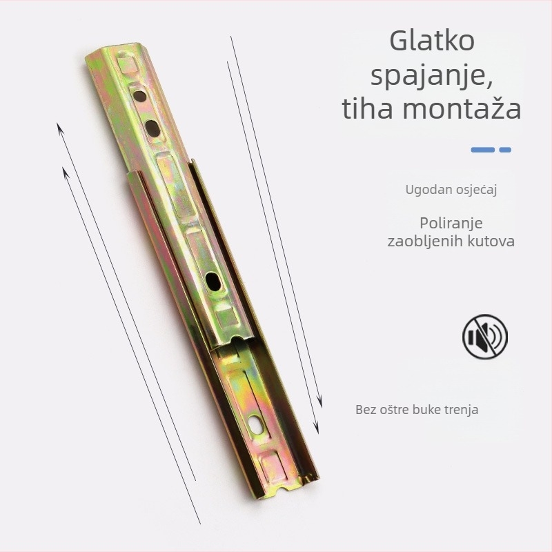 Kauč kopča s 18 bodova ravnog zatvarača, željezni hardver, model MY-04, premaz bijeli cink