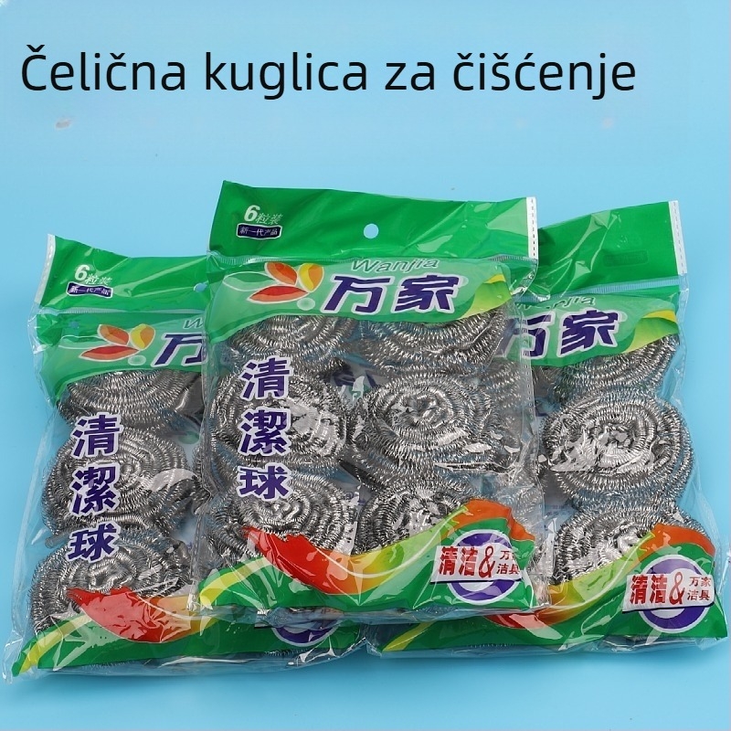 Nehrđajuća čelična kugla za čišćenje, velika četka za posuđe u kuhinji