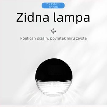 Solarna vanjska zidna svjetiljka, polukružnog oblika, vodootporna, IP44, LED, dimenzije 11×11 cm