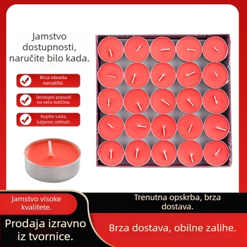 Ghee svijeće, 4-satno trajanje sagorijevanja, 100 komada, za festivale, hramske ponude i kućnu upotrebu