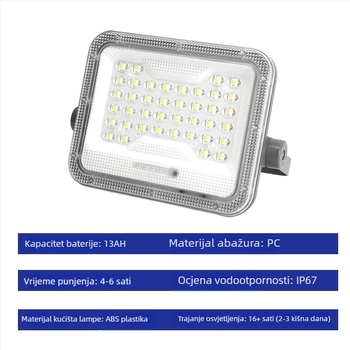 LED solarna zidna lampa, vanjska vodootporna IP67, inteligentna kontrola osvjetljenja radar senzorom