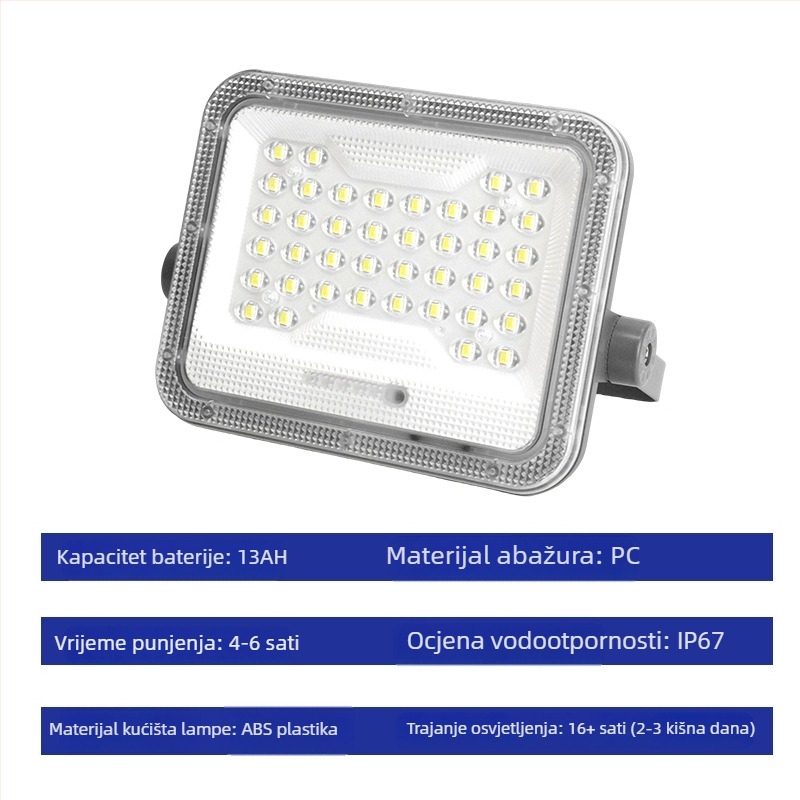 LED solarna zidna lampa, vanjska vodootporna IP67, inteligentna kontrola osvjetljenja radar senzorom