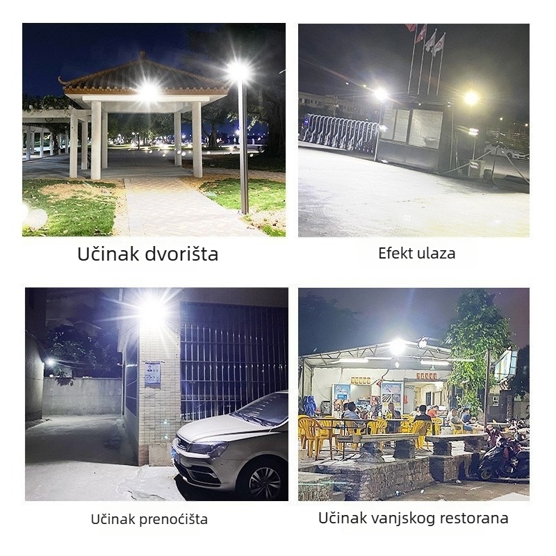 LED solarna zidna lampa, vanjska vodootporna IP67, inteligentna kontrola osvjetljenja radar senzorom