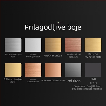 MJ008 Drška za garderobni ormar od aluminijske legure - minimalistička, otporna na habanje, kućni namještaj hardver